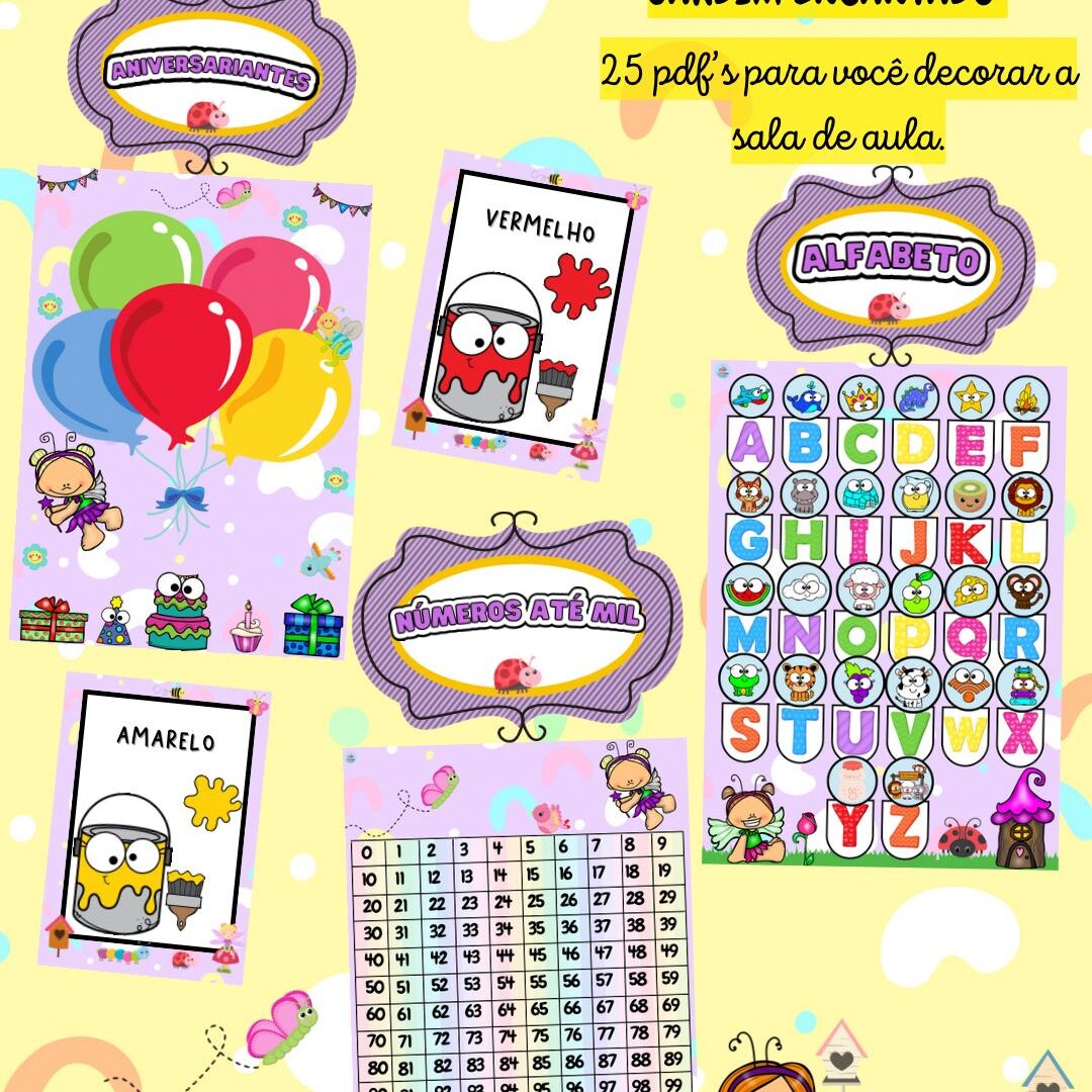 KIT SALA DECORATIVO JARDIM ENCANTADO