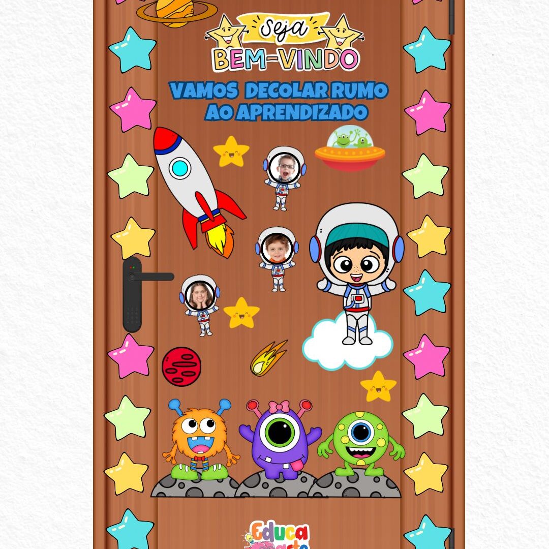 PAINEL PARA PORTA TEMA: ASTRONAUTA